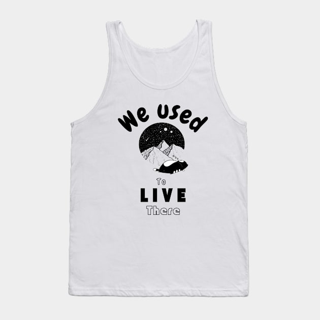 We Used To Live There  with Funny Sleeping Cat in landscape Tank Top by Hohohaxi